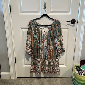 Bohemian Multicolor Women's Top